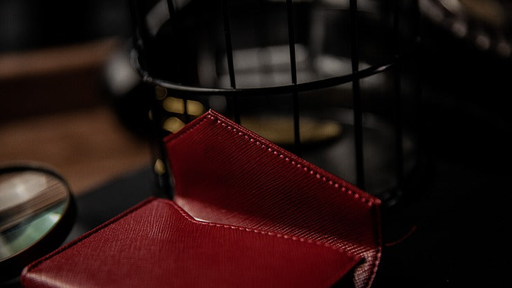 Luxury Leather Card Magic Carrier, Red by TCC