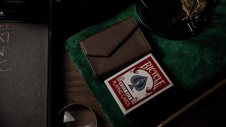 Porte-cartes magique en cuir de luxe, marron par TCC