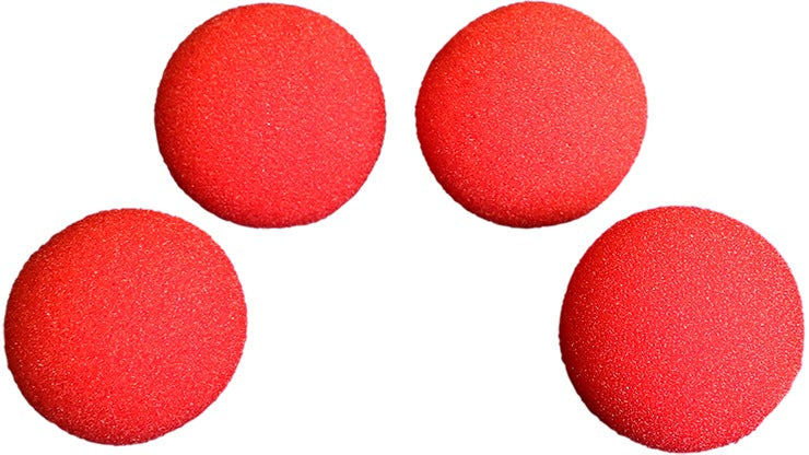3 inch High Density Ultra Soft Sponge Ball, Red Pack of 4 from Magic by Gosh