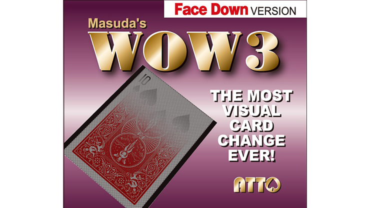 WOW 3 Face-DOWN, Gimmick and Online Instructions by Katsuya Masuda*