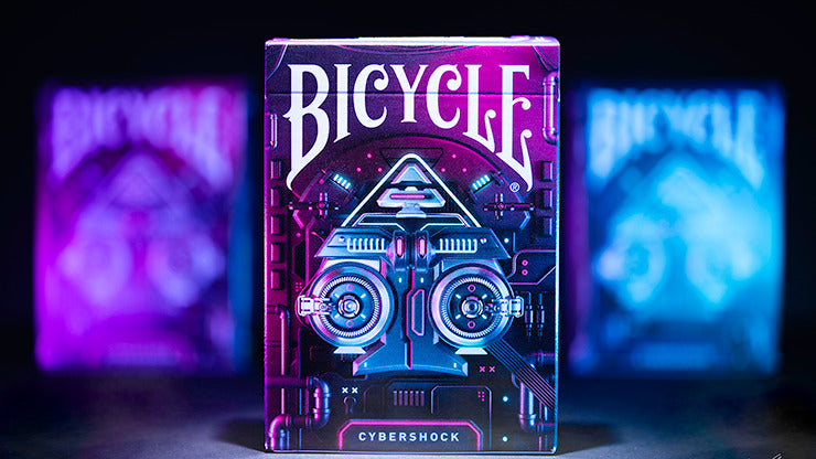 Gilded Fushia Bicycle Cybershock Playing Cards