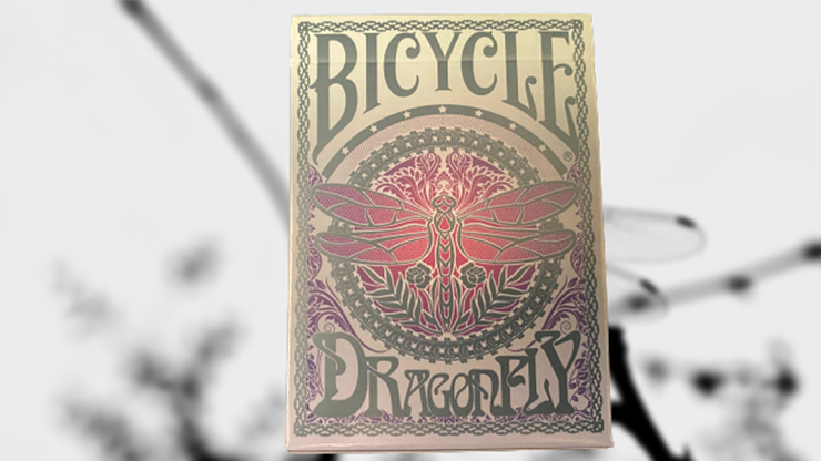 Gilded Bicycle Dragonfly, Teal Playing Cards