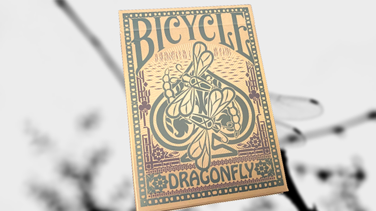 Gilded Bicycle Dragonfly, Tan Playing Cards, on sale