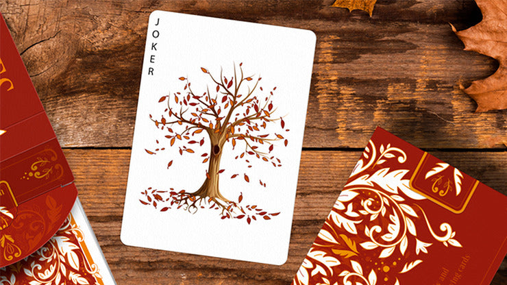Feuilles d'automne Edition Collector, cartes à jouer blanches par Dutch Card House Company