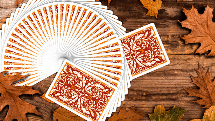 Feuilles d'automne Edition Collector, cartes à jouer blanches par Dutch Card House Company