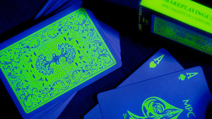 Cartes à jouer fluorescentes, édition néon