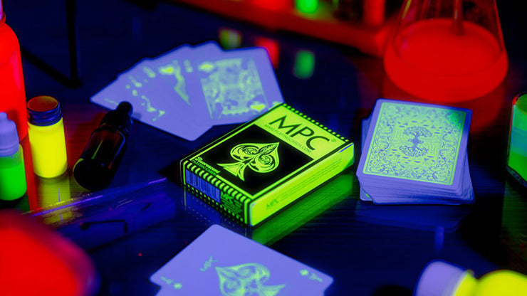 Cartes à jouer fluorescentes, édition néon