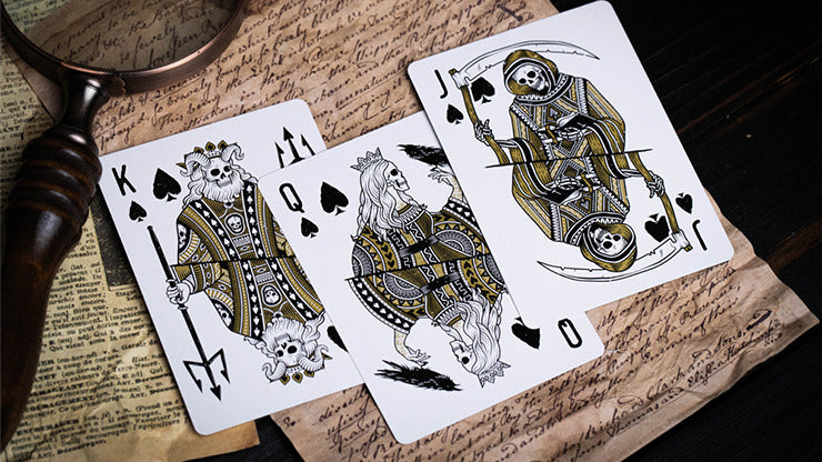 666, Gold Foil Playing Cards by Riffle Shuffle