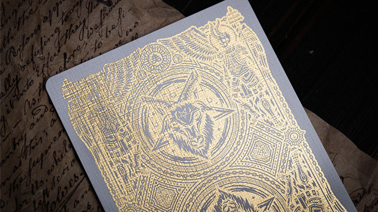 666, Gold Foil Playing Cards by Riffle Shuffle