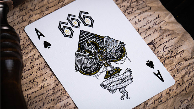 666, cartes à jouer en feuille d'or par Riffle Shuffle