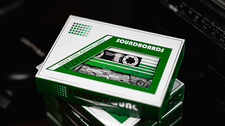 Soundboards V4 Green Edition Playing Cards by Riffle Shuffle, on sale