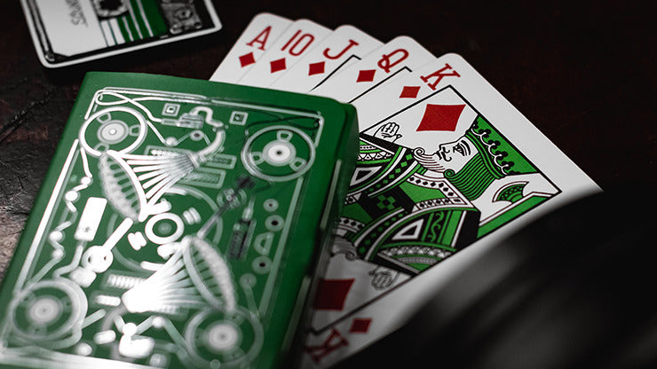 Soundboards V4 Green Edition Playing Cards by Riffle Shuffle, on sale