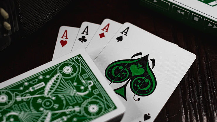 Soundboards V4 Green Edition Playing Cards by Riffle Shuffle, on sale