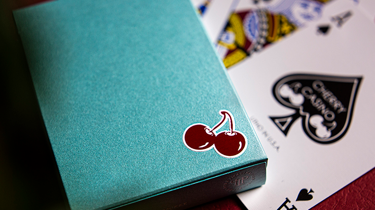 Cherry Casino House Deck (Tropicana Teal) Playing Cards by Pure Imagination Projects