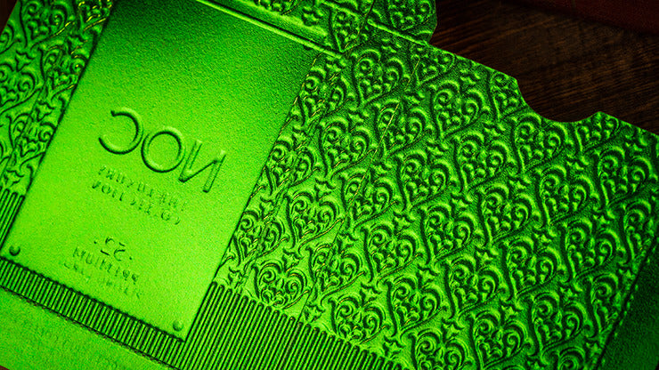 NOC, Green Cartes à jouer de la collection Luxury par Riffle Shuffle x The House of Playing Cards*