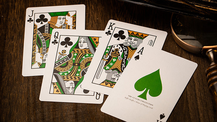 NOC, Green Cartes à jouer de la collection Luxury par Riffle Shuffle x The House of Playing Cards*