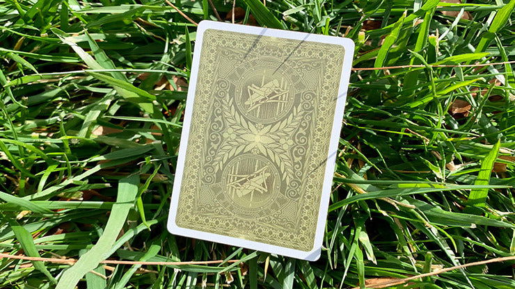 Gilded Grasshopper Dark, Olive Playing Cards, on sale