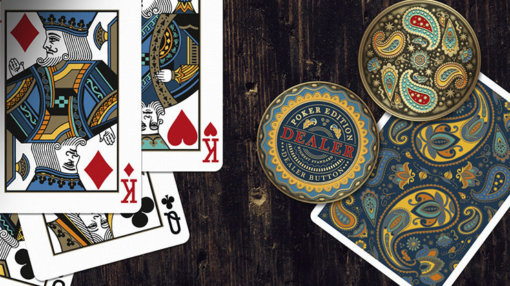 Cartes à jouer Paisley Poker Blue de Dutch Card House Company*