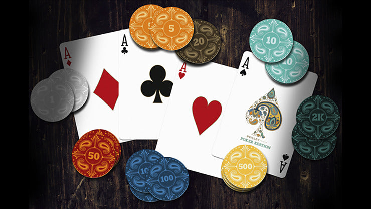 Cartes à jouer Paisley Poker Blue de Dutch Card House Company*