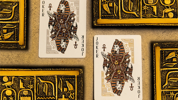 Dieux de l'Egypte, cartes à jouer rouges par Divine Playing Cards