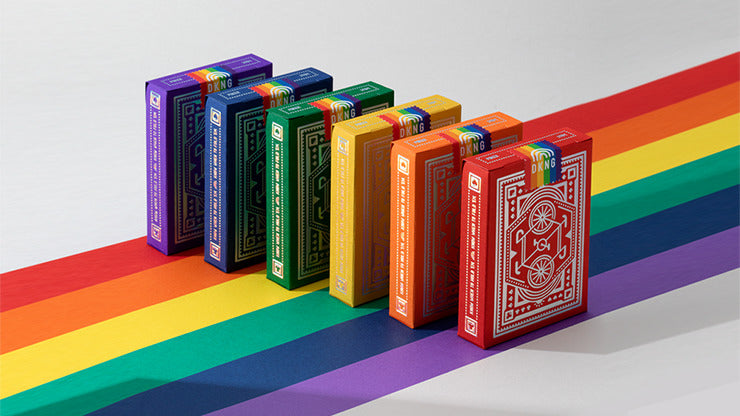 DKNG Rainbow Wheels, 6 Seater Box Set Playing Cards by Art of Play