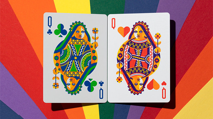 DKNG Rainbow Wheels, 6 Seater Box Set Playing Cards by Art of Play