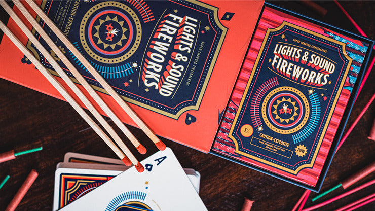 Fireworks, Half-Brick Playing Cards by Riffle Shuffle