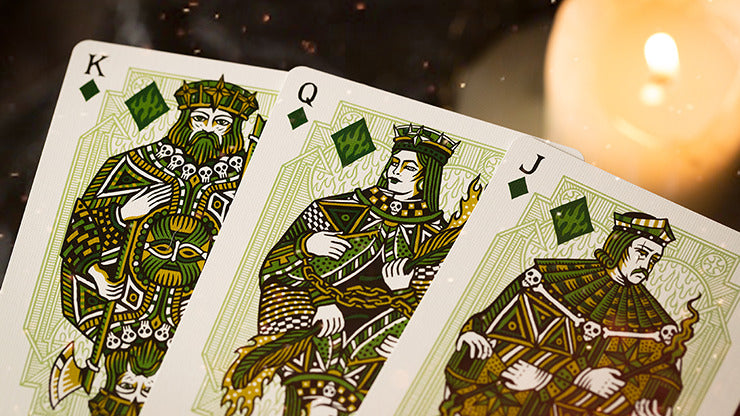 Sacred Fire (Emerald Flare) Playing Cards by Riffle Shuffle*