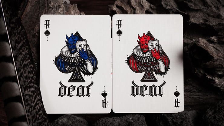 Deal with the Devil, cartes à jouer UV rouge écarlate par Darkside Card Magic Co*
