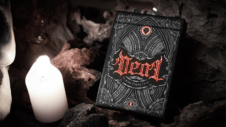 Deal with the Devil, Scarlet Red UV Playing Cards by Darkside Card Magic Co*
