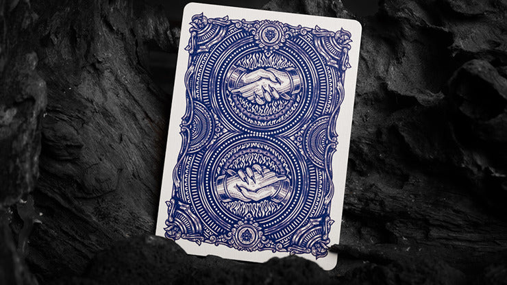 Deal with the Devil, Cobalt Blue UV Playing Cards by Darkside Card Magic Co, on sale