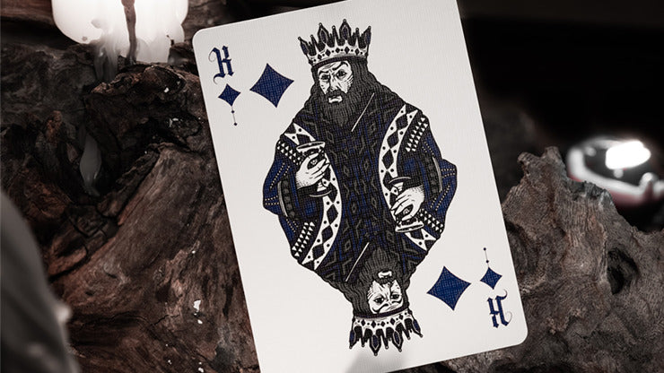 Deal with the Devil, Cobalt Blue UV Playing Cards by Darkside Card Magic Co, on sale