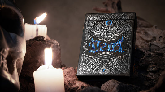 Deal with the Devil, Cobalt Blue UV Playing Cards by Darkside Card Magic Co, on sale