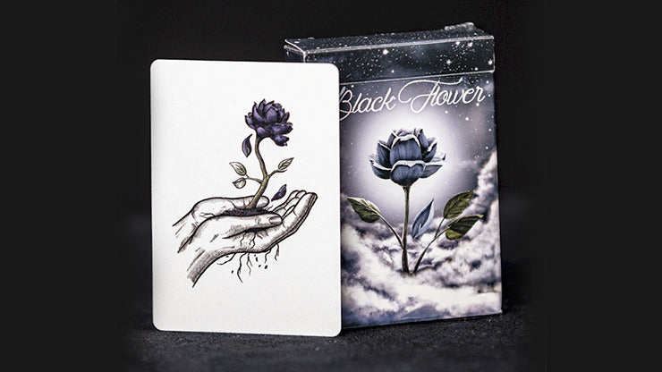 Cartes à jouer fleur noire par Jack Nobile
