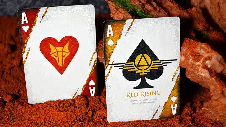 Red Rising Playing Cards by Midnight Cards, on sale