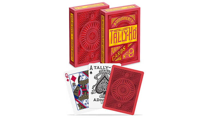 Cartes à jouer Tally-Ho Red, Circle MetalLuxe par US Playing Cards*