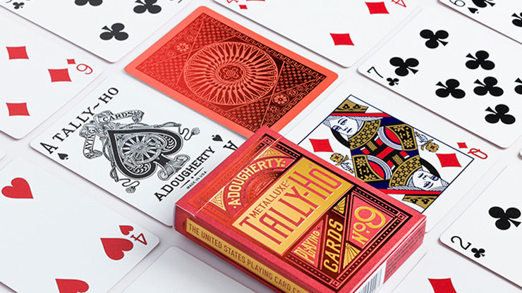 Tally-Ho Red, Circle MetalLuxe Playing Cards by US Playing Cards*