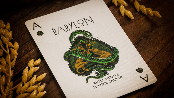 Babylon, cartes à jouer vert forêt par Riffle Shuffle*