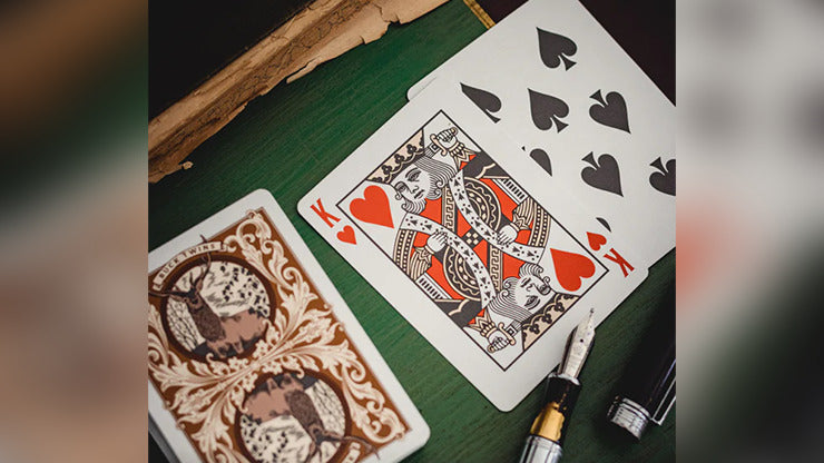 Antler Playing Cards, Persimmon by Dan and Dave