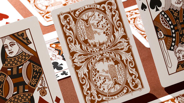 Antler Playing Cards, Persimmon by Dan and Dave