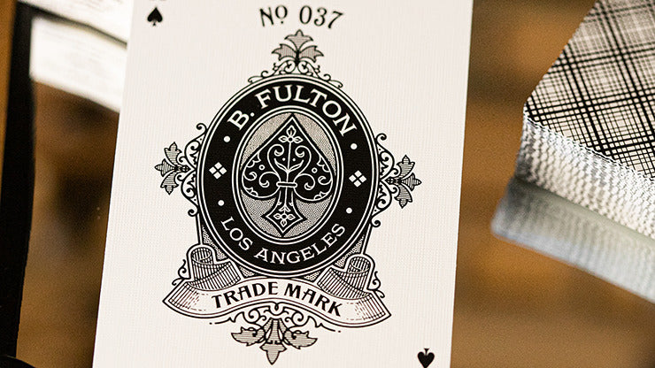 Fulton Plaid, Whisky White Playing Cards