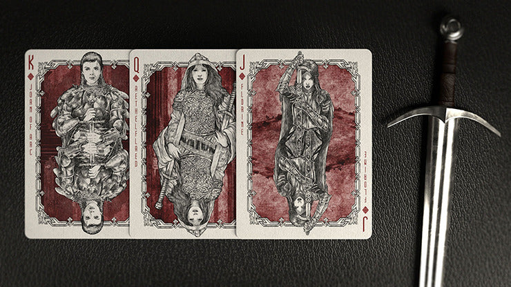 Femmes guerrières, cartes à jouer dorées par Headless Kings