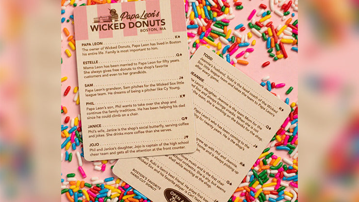 Papa Leon's Wicked Donuts, cartes à jouer au chocolat de Wounded Corner et Cam Toner*