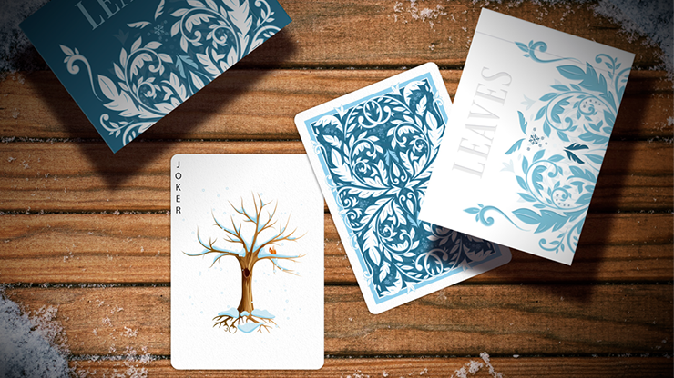 Leaves Winter (Blue) Playing Cards by Dutch Card House Company, on sale