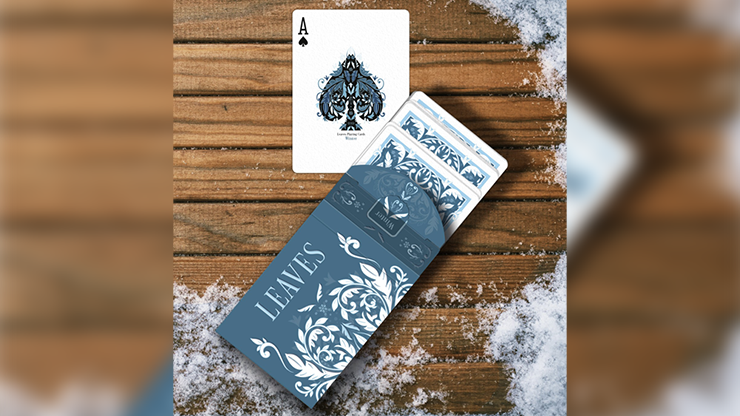Leaves Winter (Blue) Playing Cards by Dutch Card House Company, on sale