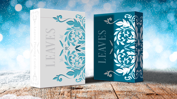 Leaves Winter (Blue) Playing Cards by Dutch Card House Company, on sale