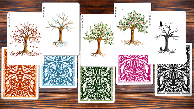 Leaves Winter (Blue) Playing Cards by Dutch Card House Company, on sale