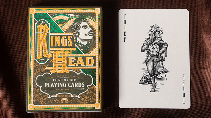 Kings Head (Green & Yellow) Playing Cards by Joker and the Thief