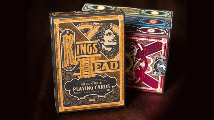 King's Head (Black and Gold Foil) Playing Cards by Joker and the Thief