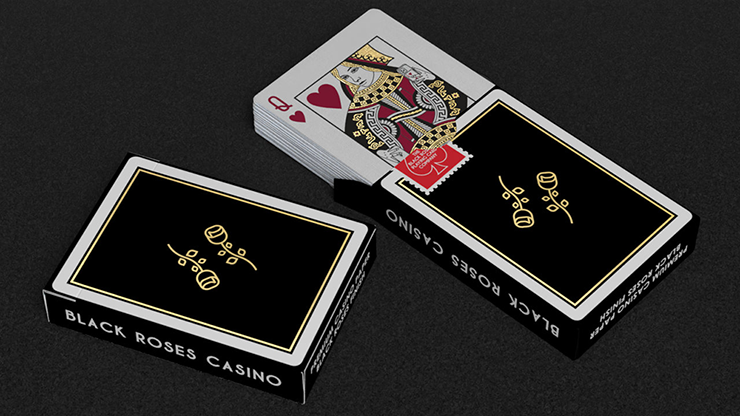 Gold Foil Black Roses Casino